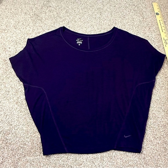 Women’s dark purple Nike Dri-fit athletic running shirt size small - Picture 2 of 8